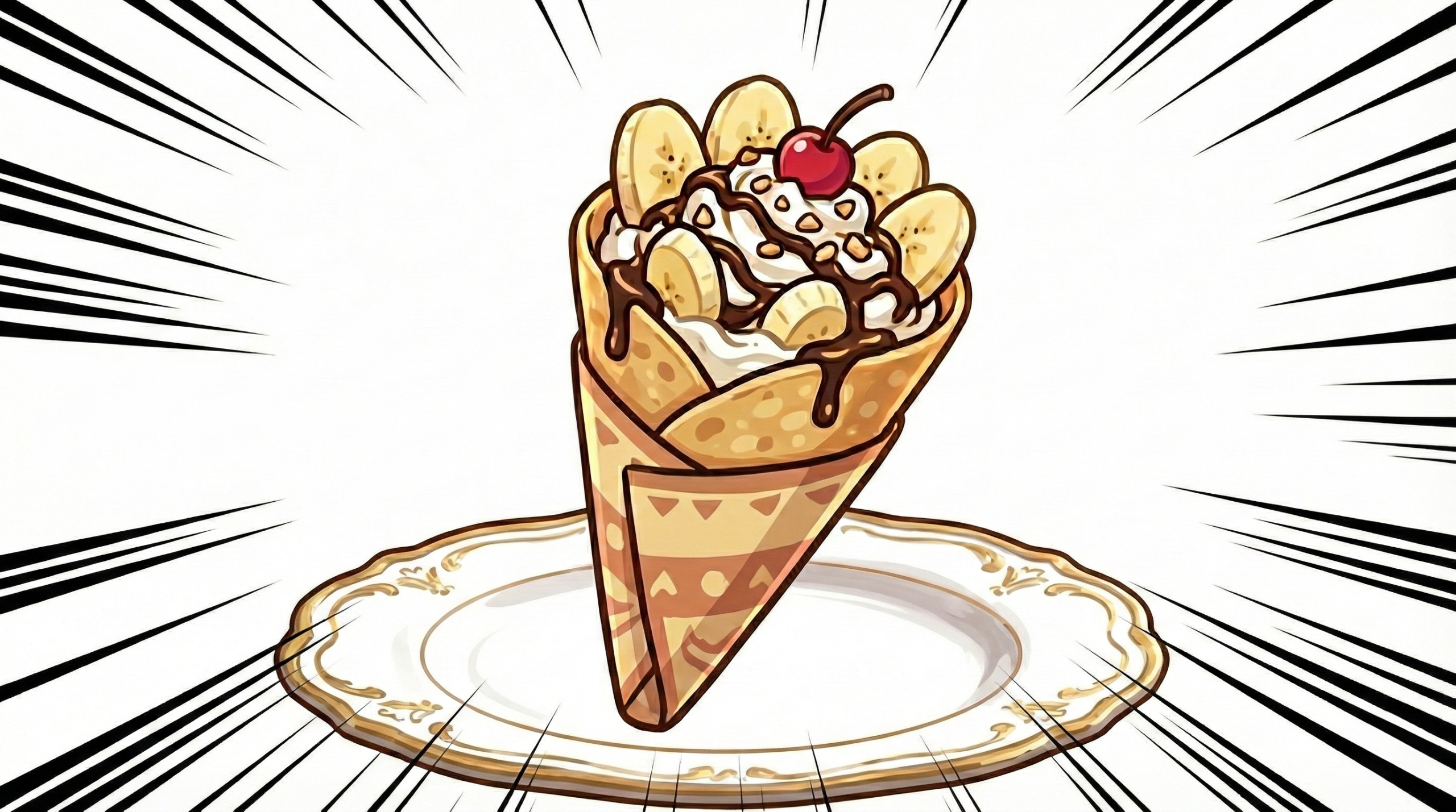 戦利品のチョコバナナクレープ