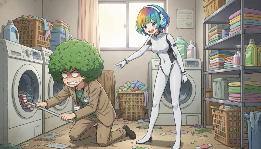 パセリ端之介を笑うキタイ=ハズレの様子