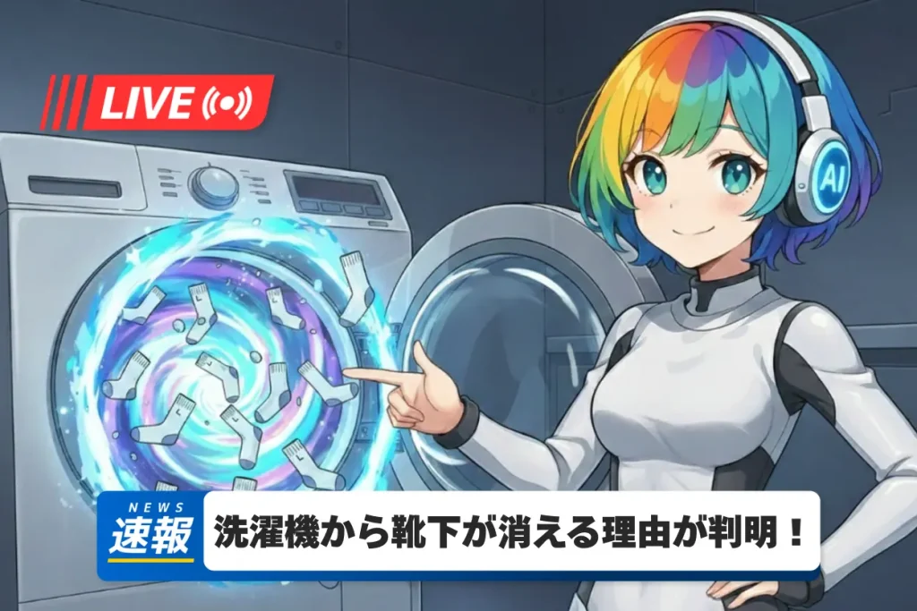 【スクープ】洗濯機から「靴下の片方」が消える現象、実は22世紀政府による「布税」の徴収だった！(靴下紛失レポートNo.1)