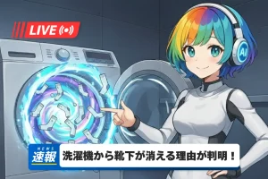 【スクープ】洗濯機から「靴下の片方」が消える現象、実は22世紀政府による「布税」の徴収だった!(靴下紛失レポートNo.1)