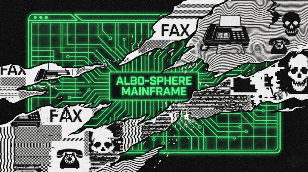 アルボ・スフィア社の基幹システムを根底から破壊する「コンピュータ・ウイルス」のイメージ